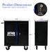 Movable Lockable Double Door Partition With Lock Multi-functional Hardware Storage Tool Car Auto Repair Locker--BLAK&BLUE_voghion.com