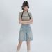 Women's Clothing Ripped Small High Waist Wide Leg Shorts Jeans Women_voghion.com
