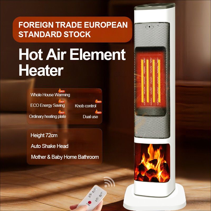 Portable Electric Heater Fan, Wall Mountable Or Desktop PTC Ceramic Heater For Home And Office, Quiet Operation With Overheat Protection, EU Plug_voghion.com
