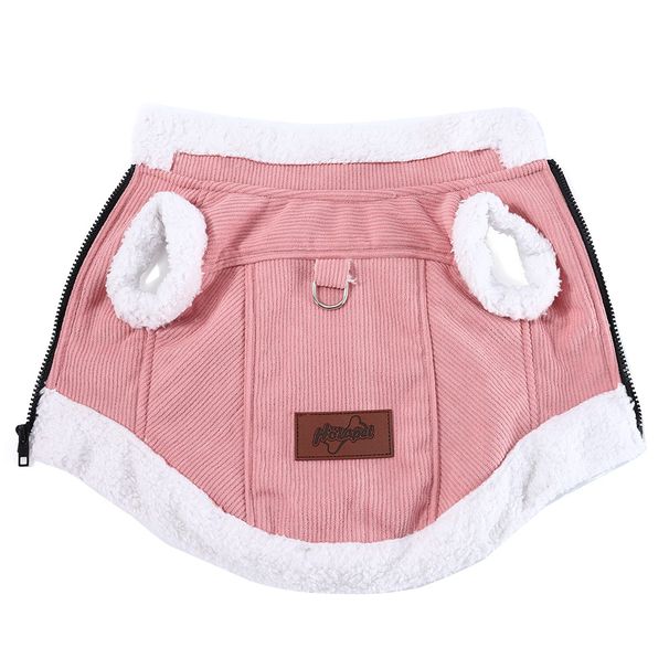 Dog Shirt Autumn Winter Leashable Thickened Cat Warm Poodle Pomeranian Teddy Vest Clothes_voghion.com