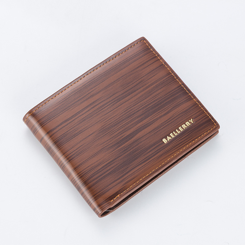 Portafoglio corto da uomo con più slot per carte Versione in pelle PU portafoglio orizzontale alla moda business casual portafoglio in pelle lucida produttore all'ingrosso_voghion.com