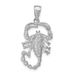14K White Gold Solid Polished Open-Backed Scorpion Pendant_voghion.com