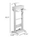 Valet con appendiabiti bianco organizer rack portaoggetti porta abiti portatile_voghion.com