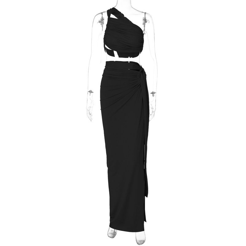 Frauen herbst neue ankunft sexy rückenfreies rohr top schlank split rock anzug_voghion.com