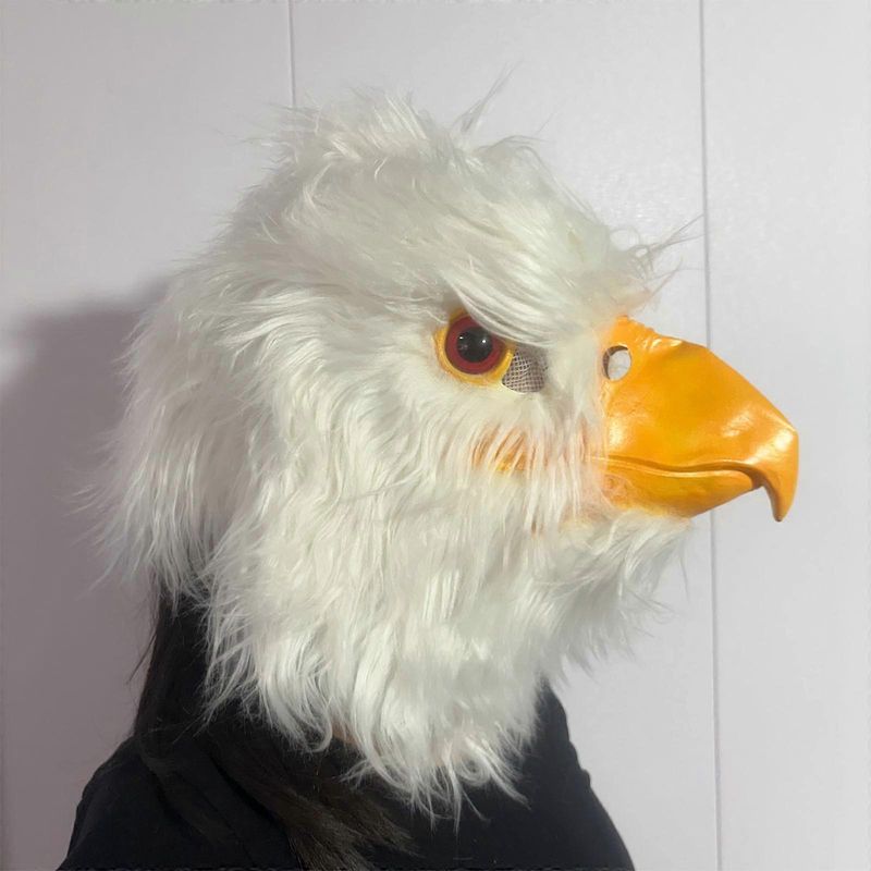 Bald Eagle Latex Mask, Party Head Cover Mask_voghion.com
