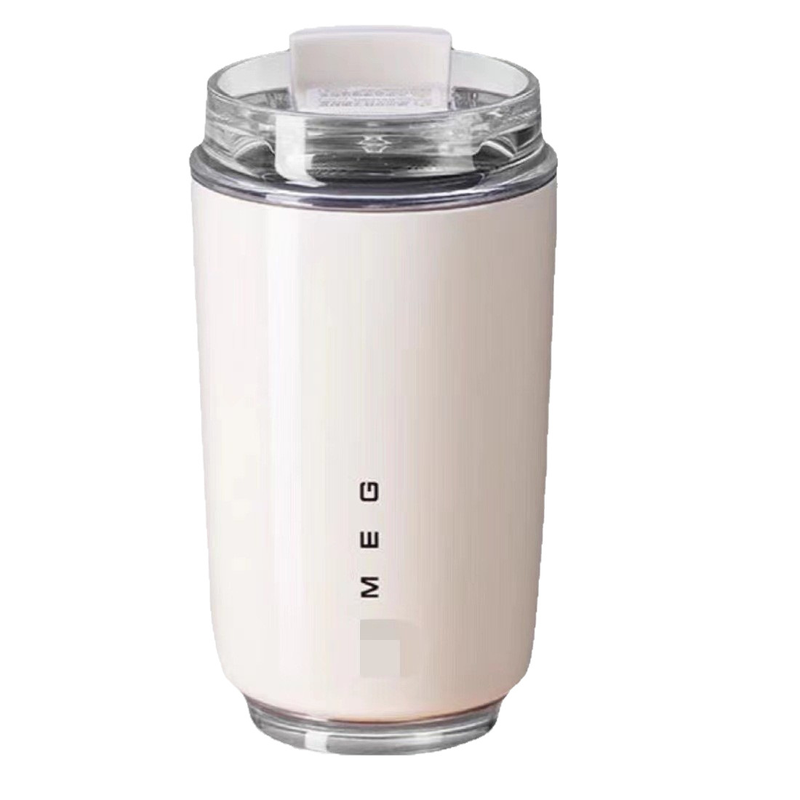 Milky White Tumbler - Car Cup Holder Compatible_voghion.com