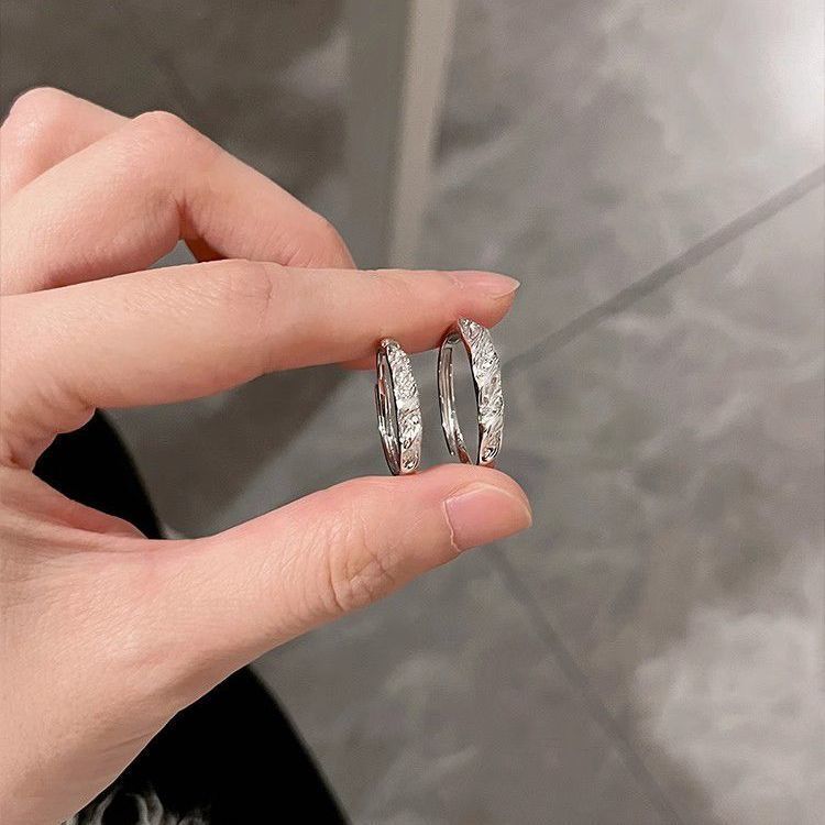 S Pure Silver Möbius Mountains And Rivers INS Niche Simple Design High-end Couple Rings_voghion.com
