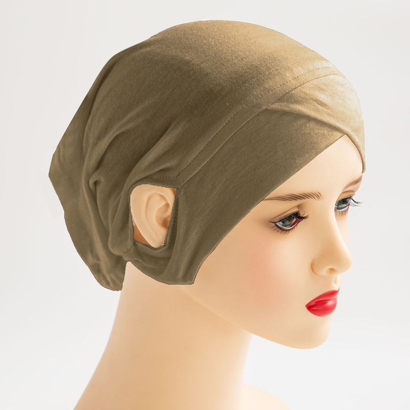 High-quality pure mercerized cotton open-ear hat small cap cross base hat high elastic mercerized cotton_voghion.com