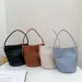 Summer New Soft Leather Bucket Handheld Niche Versatile Commuter Underarm Large Capacity Cylinder Shoulder Bag For Women_voghion.com