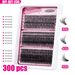 European and American cross border 300 clusters of large capacity dense D curved false eyelashes set naturally curled DIY segmented eyelashes_voghion.com
