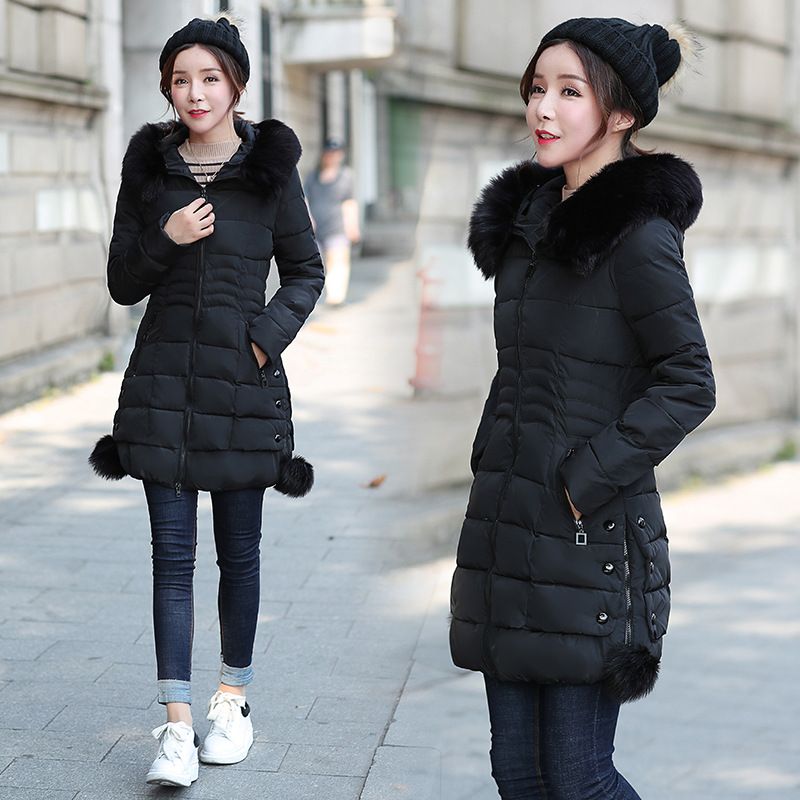 Abbigliamento Donna Giacca imbottita in cotone Vestibilità Slim Lunghezza media Manica lunga Giacca imbottita in cotone Giacca imbottita in cotone con cappuccio_voghion.com