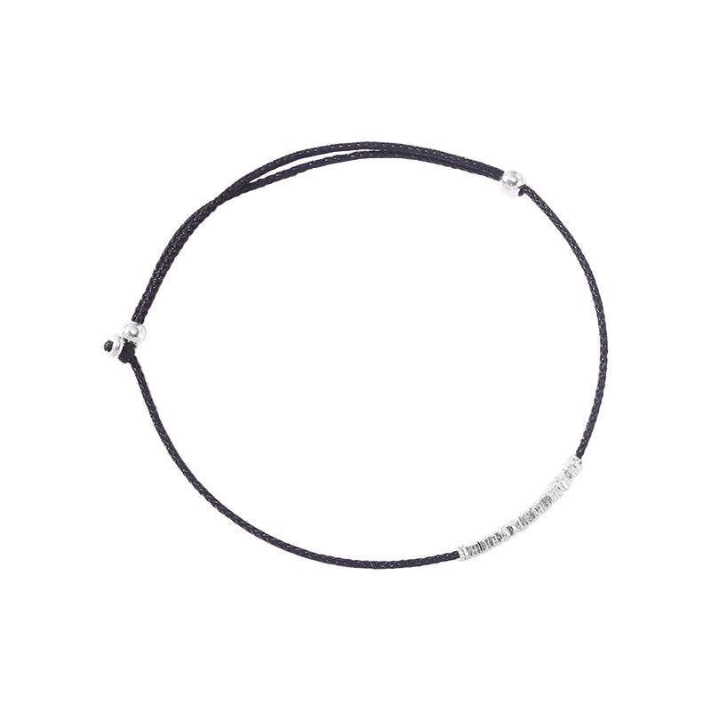 Sterling Silver Fragment Anklet With Red String For Women, Handmade Weaving Design, Sweet And Elegant Style, Student_voghion.com