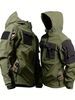 Men's -Lined Tactical Windbreaker Jacket Winter Shark Beige Softshell Hooded Coat With MOLLE System, Multi-Pocket Design_voghion.com