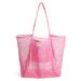 Woven Travel One shoulder Mesh Simple Handbag Outing Portable Beach Bag Available_voghion.com