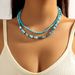 Double layered crystal necklace selection crystal necklace does not fade women's summer high end clavicle chain_voghion.com