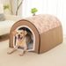 Winter Warm Nest Removable Washable Bed Four Seasons Large Dog Cat House_voghion.com