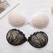 sexy lace round cup silicone breast patch ultra-thin push-up strapless breast pad_voghion.com