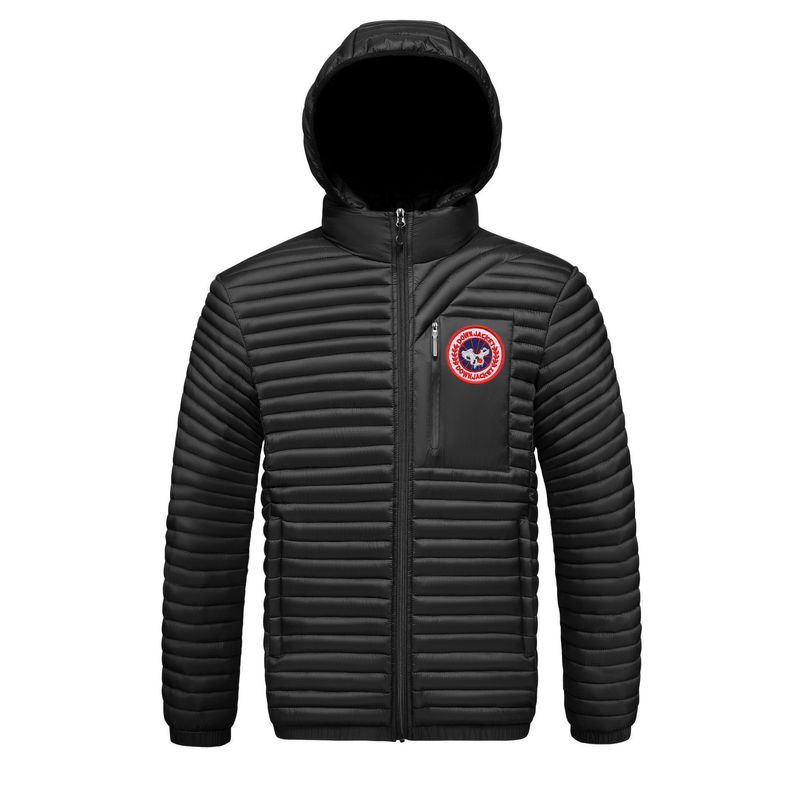 Ropa para hombre, invierno 25, nuevo abrigo de algodón con estampado de mapa circular de grafeno desmontable y ribetes._voghion.com