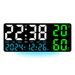 New Model Temperature And Humidity Living Room Wall Simple Multifunctional Electronic Clock Large Font With Night Light_voghion.com