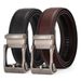 Men's Second Layer Leather Belt With Alloy Automatic Buckle - High Quality Casual Dress Belt_voghion.com