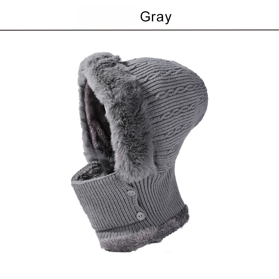 Autumn Winter New Multi-Functional And Scarf Set Outdoor Windproof Cold-Resistant Warm Ear Protection Knitted Hat_voghion.com