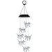 Luz solar LED com sino de vento que muda de cor – decoração de jardim em formato de cachorro giratório com 7 cores, lanterna suspensa à prova d'água para pátio e quintal_voghion.com