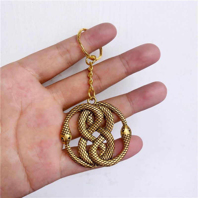 Rechizite educaționale și de birou Fashion 25 mm Breloc metal Wrap Snake Breloc_voghion.com