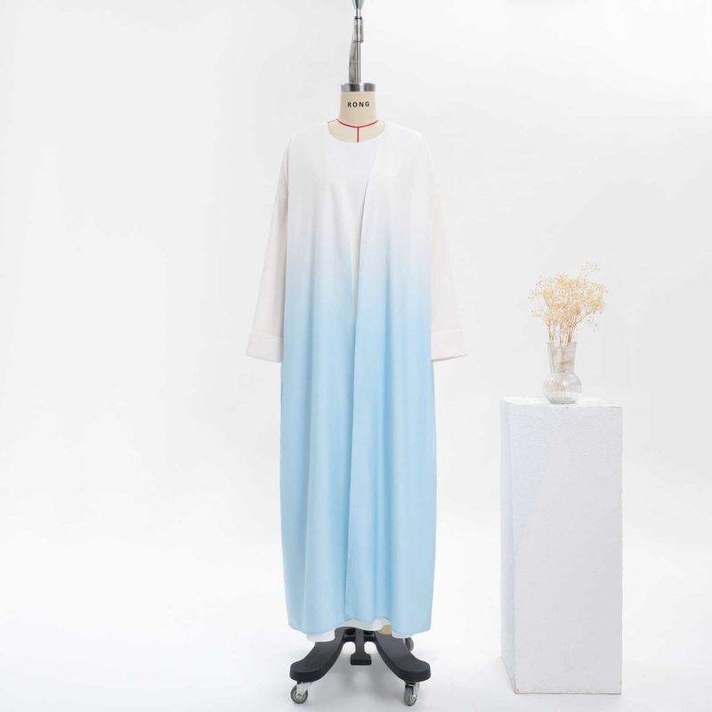 Odzież damska Odzież damska w stylu bliskowschodnim Abaya Gradient Color Muzułmańska szata Długa spódnica damska_voghion.com