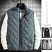 Autumn Winter New Stand Collar Korean Version Slim Fit Handsome Sleeveless Waistcoat Jacket Casual Vest Men Trendy_voghion.com