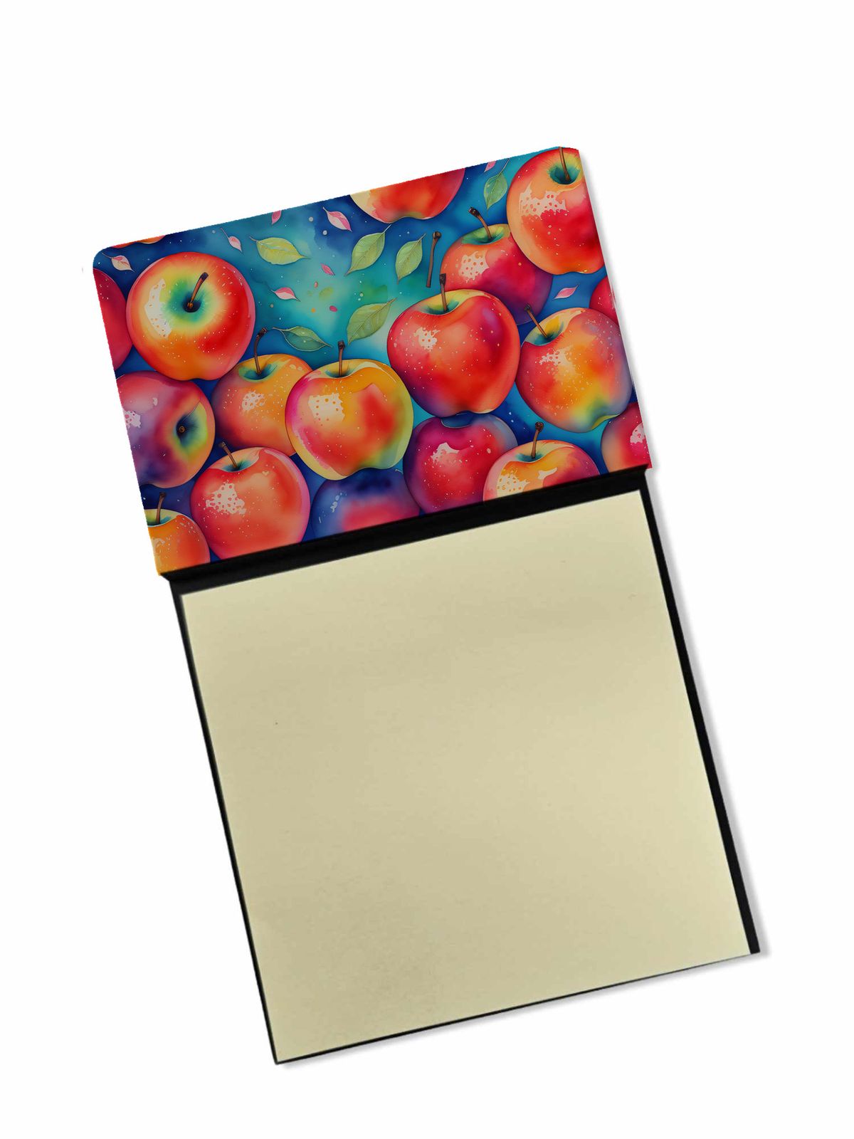 NEW Colorful Apples Sticky Note Holder Refillable Dispenser Self-Sticky Note Pads, Memo Pads Blank Desk Accessories_voghion.com