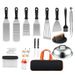 Set di utensili da cucina in acciaio inossidabile per barbecue, set di utensili da cucina, pala da cucina, set da barbecue combinato, set da barbecue per campeggio all'aperto_voghion.com