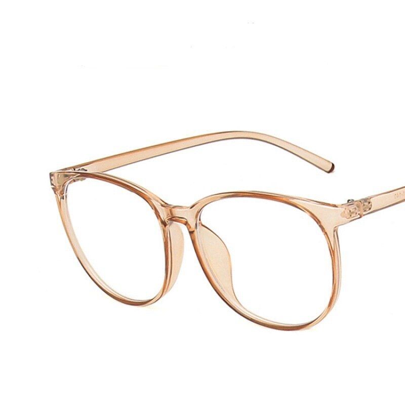 Transparent Computer Frame Women Men Anti Blue Light Round Blackout Optical Glasses Lenses_voghion.com