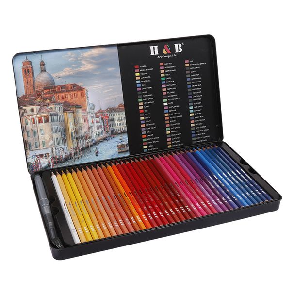 72-Color Watercolor Pencil Set With Metal Case - Vibrant, Blendable & Portable Art Supplies For Artists & Beginners_voghion.com