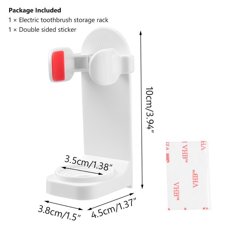 ABS+Silicone Electric Toothbrush Holder Traceless Toothbrush Stand Rack Wall-Mounted Bathroom Adapt Electric Toothbrush Holder_voghion.com