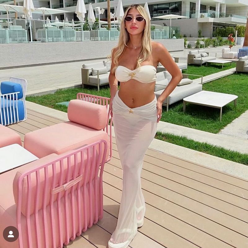 Damenbekleidung Split Damen Badeanzug Badeanzug Strandrock_voghion.com