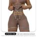 K Plus Size Corset Body Shaper With Thin Shoulder Straps, Button And Zipper Waist Cincher._voghion.com