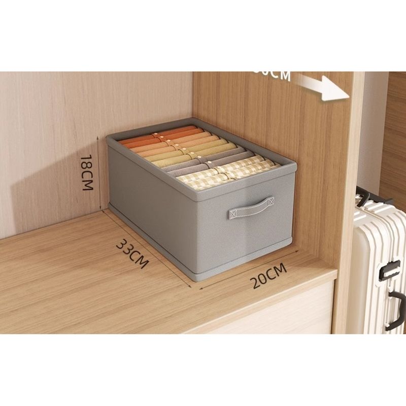 Kleidung Hosen Home Kleiderschrank Layered Storage Box Korb für Kleidung Baumwolle und Leinen Fach Organizer Schublade Typ_voghion.com