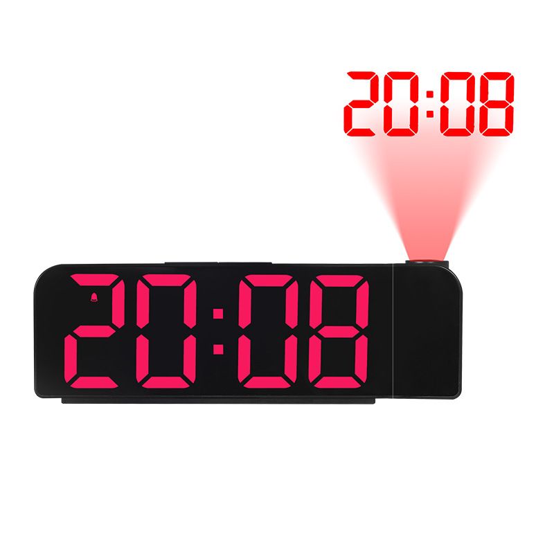 Alarm Clocks LED New Simple Projection Large Font Color Display Electronic Digital Alarm Clock With Temperature_voghion.com