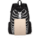 New Canvas Bag Halloween Funny Skull Backpack Hooded Personalized Printed Backpack_voghion.com