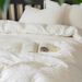 skin-friendly Soft Milk Tea Color Double Yarn Duvet Cover, Washed Cotton Four-piece Set, Bed Sheet Set Of Three_voghion.com