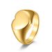 Rostfritt stål K guldpläterad kärlek slät ring ring könslös enkla män och kvinnor förslag smycken_voghion.com