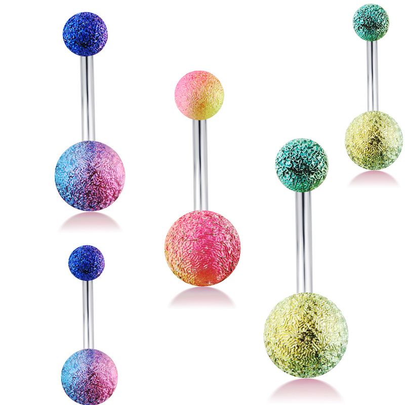 puncture navel ring mixed color navel nail color grinding yarn acrylic navel nail BELLY_voghion.com