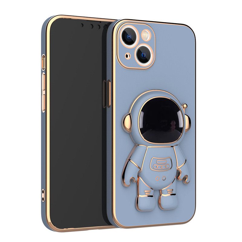 Coque de téléphone pour Samsung Galaxy S22 Ultra S21 S20 FE S10 Plus Plating Astronaut Fold Support de téléphone en TPU souple sur A53 A7_voghion.com