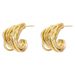 Damenschmuck C-förmige Ohrringe Modisches Design Kupferbeschichtete Echtgoldohrringe Nischenpersönlichkeit Vielseitige Goldohrringe_voghion.com