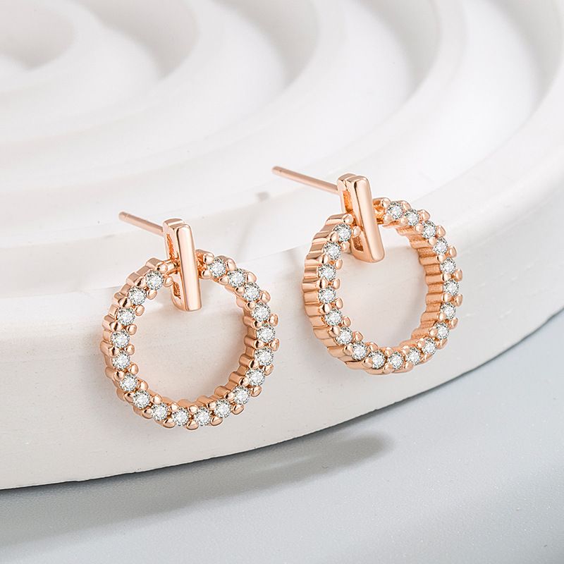 Earrings for women simple personality versatile circle earrings cold style anti allergic small earrings_voghion.com
