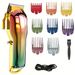 8-in-1 Hair Clipper Kit Electroplated Body With 8 Color-Coded Guide Combs For Men Women Kids_voghion.com