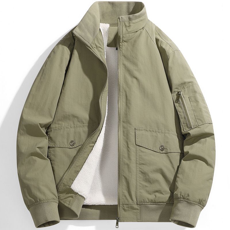 Giacca invernale da uomo foderata in pile – Nylon impermeabile, vestibilità oversize (L-5XL, antivento, isolamento termico, nero/kaki/verde militare)_voghion.com