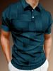 Men's clothing Polo Shirt Art series gradient geometric stripes color map 3D printing_voghion.com