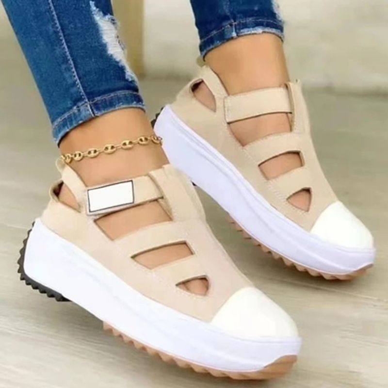 SHLIANG Summer New Breathable Mesh Wedge Canvas Casual Sport Shoes Non Slip Woman Vulcanize Shoes Platform Women Sneakers S0131_voghion.com