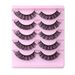 Cross Border Hot Selling Russian Large Roll D-curve Eyelashes in 5 Pairs Multi-layer Thick Cross Natural Synthetic Fiber Eyelashes_voghion.com